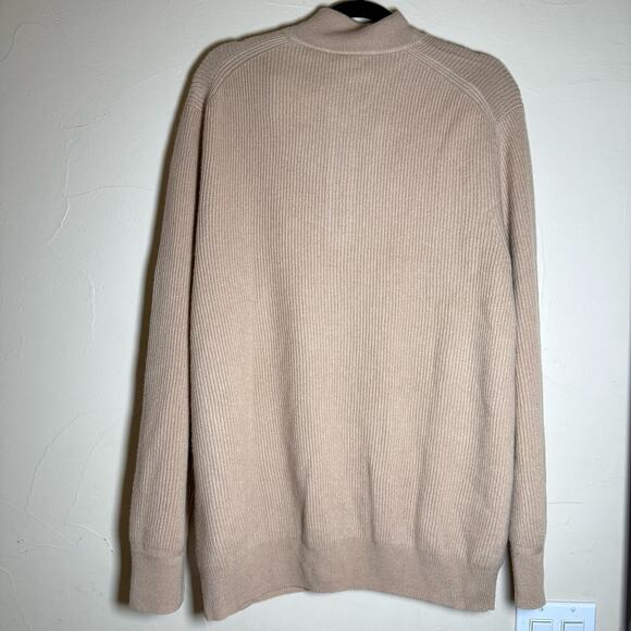 NWT Vineyard Vines 100% cashmere QZ-SC Fisherman Quater in Camel Zip XL - Picture 8 of 9